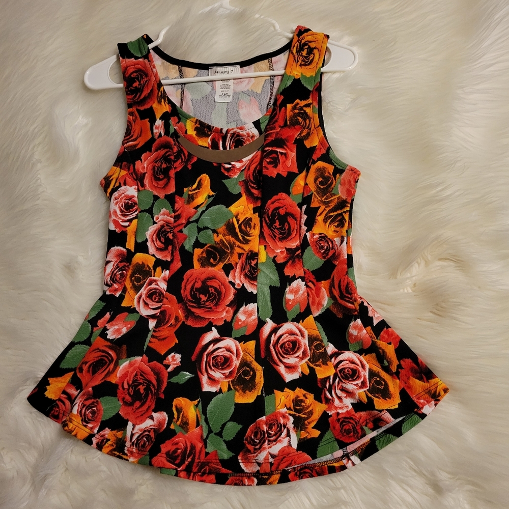 Flared womens dressy top
